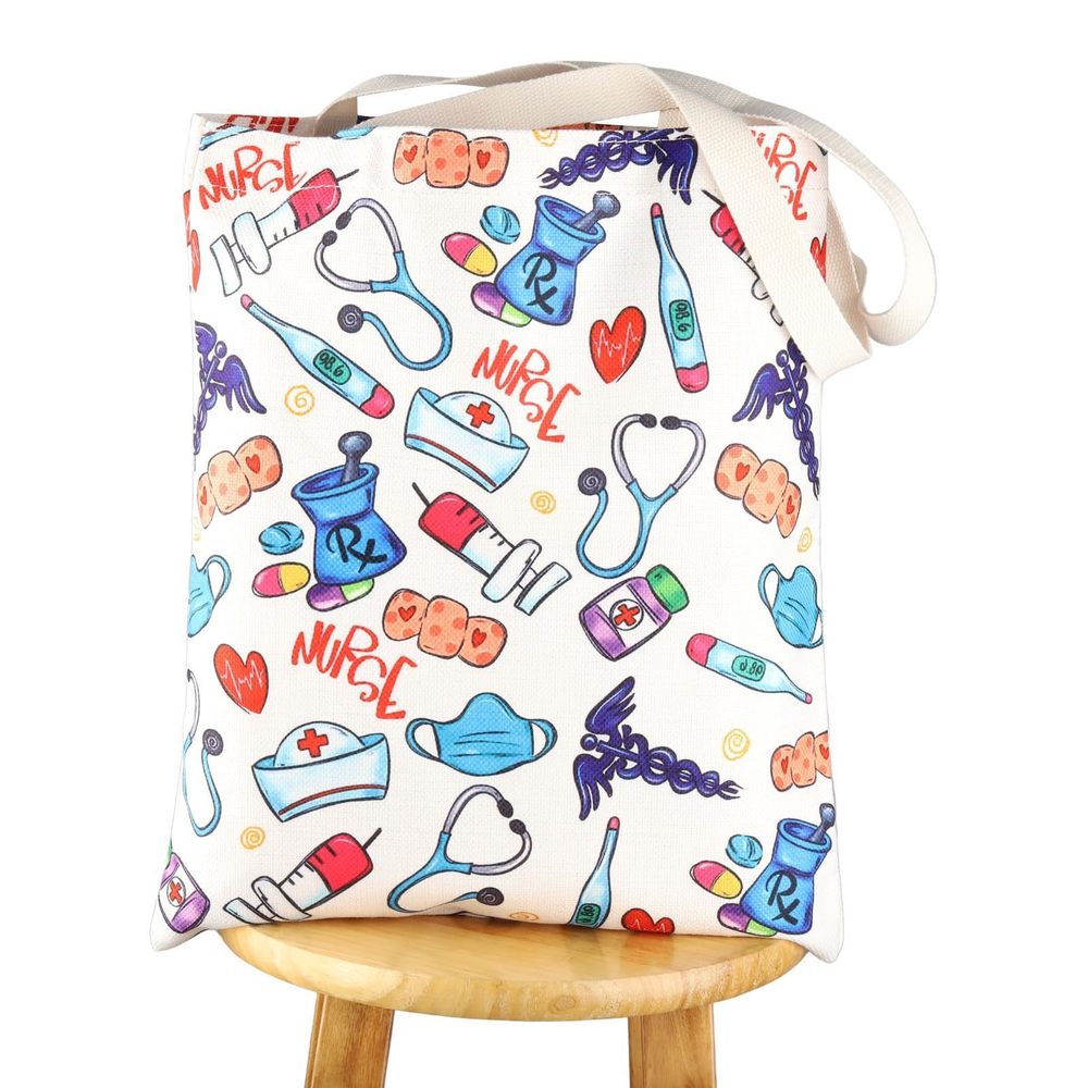 Nurse Pharmacy Tech Canvas Tote Bag Rx Pharmacist Gifts Pharmacist Shoulder :')
